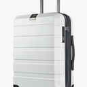 KROSER Hardside Expandable Carry On Luggage with Spinner Wheels & Built-in TSA Lock, Durable Suitcase Rolling Luggage with USB Port, Carry-On 20-Inch, White
