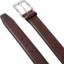 Fabio Valenti Genuine Leather Dress Belts For Men - Mens Belt For Suits, Jeans, Uniform With Single Prong Buckle 1030 Brown, 46（waist 44-45）