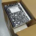 Fainne 100 Pack A5 Composition Notebooks Bulk College Ruled Composition Notebooks Marble Covers Notebook for Student Classroom Office Supplies 30 Sheet/60 Page(Black)