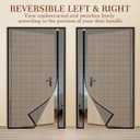 Yotache Reversible Left/Right Opening Magnetic Screen Door Fits Door Size 32"x80", Screen Size 34"x81", Removable Upgraded Polyester Screen Mesh with Strong Magnets for Front/Back Patio Door, Black