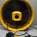 DEWALT DXF1840 Floor Fan, Industrial Fans, 18 Inch High Velocity Fan with 3-Speed Heavy Duty Air Circulator and 180 Adjustable Tilt, Large Electric Metal Rotating Garage Fan, Drum fan for Work, Yellow