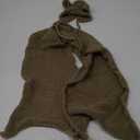 Newborn Photography Props Handmade Bear Hat Wrap Set for Baby Boys Girls Photoshoot Knit Scraf