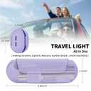 AGIKET 2 IN 1 Silicone Makeup Brush Holder with Beauty Make Up Sponge Holder Case：Soft Portable Cosmetic Face Brushes Holder with Upgrade Anti-Fall Out Magnetic Closure - Purple