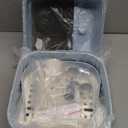 Baby Bottle Organizer for Storage, Large Capacity Baby Bottle Storage with Lid Cover Anti-Dust Protection and Cutlery Storage Drying Rack Bottle Organizer(Light Blue)