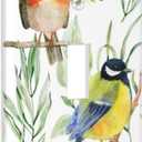 Bird Floral Flower Single Toggle Light Switch Plates And Outlet Covers Decorative Electrical Wall Plate Receptacle Switchplate Decorate Plug Cover For Bathroom Bedroom Kitchen 4.5 * 2.76 Inch