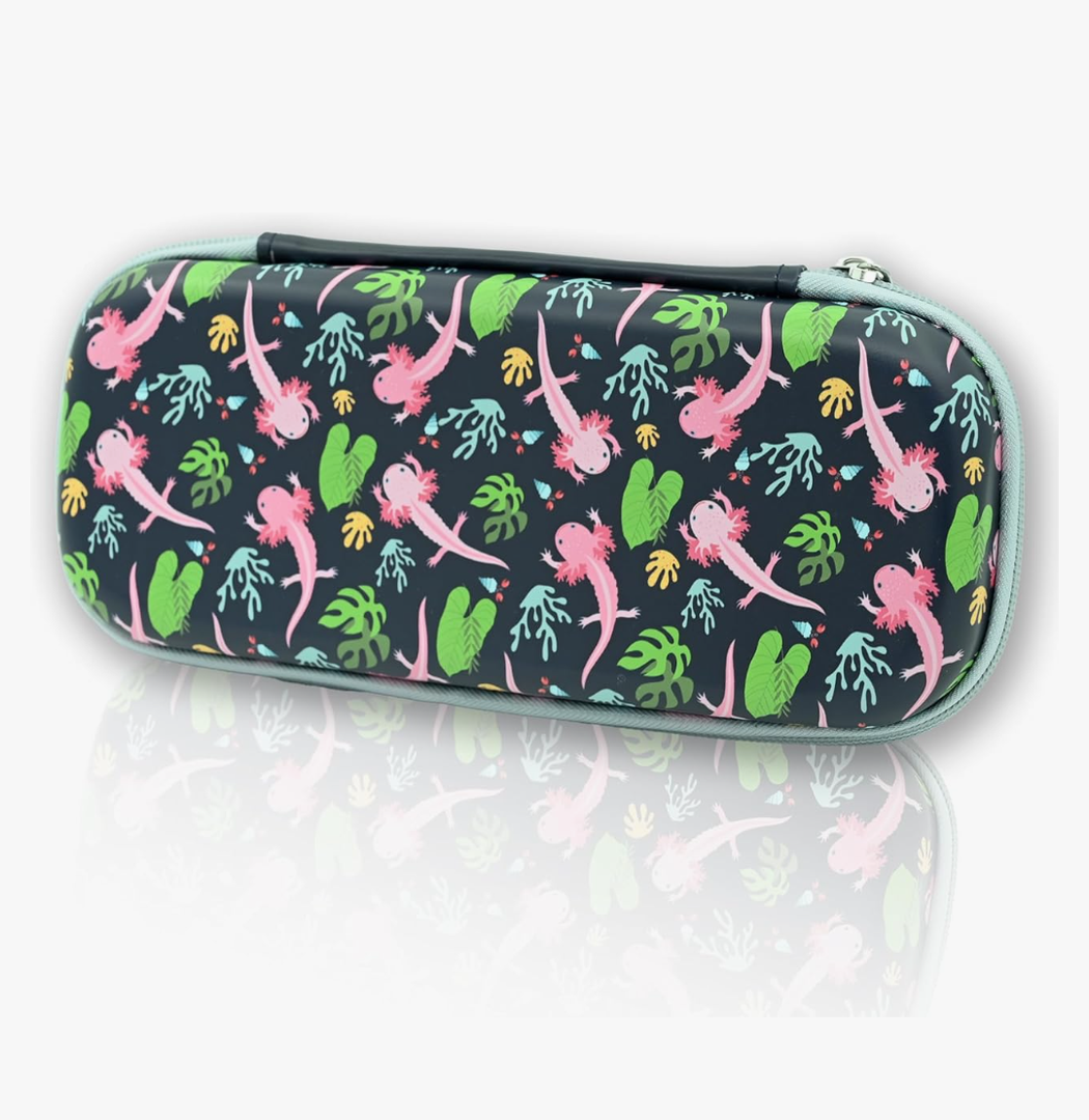 Axolotl Pencil Case Zip Pencil Box Multi Pouch Holder Desk Organizer For Boys Girls School Office