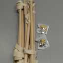 Munzong Headband Holder 52x17 inch, 2 Pack Bow Organizers for Baby Girls, Large Nursery Wall Hanging Back Door Bow Holder Shelf w/ 60 Hooks, 5 Tier Hair Accessories Organizer Storage for Toddler Kids (Beige)