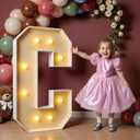 imprsv 3FT Block Marquee Letters Light Up Letters for Birthday Baby Shower Party Backdrop Decor, Large Light Up C for Wedding Decorations Engagement Party Decorations