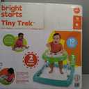 Bright Starts Tiny Trek 2-in-1 Baby Activity Walker with -Toy Station, Adjustable Height and Easy-Fold Frame, Jungle Vines Age 6 Months+