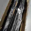 10 Pack Barbwire Arm Extensions for Chain Link Fence, 25" Barbed Wire Extend Arm for 1-3/8" to 1-5/8" Top Rail, Galvanized Steel Fence Extension with 4 Hooks, Black