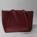 Work Tote Bags for Women 15.6 Inch - Laptop Tote Bag with Zip Compartments - Large PU Leather Office Purse Computer Briefcase