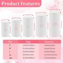 Cylinder Stands for Party, 5Pcs Metal Pleated Cylinder Pedestal Stand Heavy Duty White Cake Cilindros Para Fiestas Parties Round Cylinder Display Flower Plant Stand for Wedding Birthday Party Decor