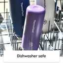 ThermoFlask Kids 16 oz Insulated Water Bottles with Straw Lid BPA-Free Stainless Steel Leakproof & Spill-Proof Design Easy Clean Wide Mouth 2-Pack for School, Sports, Playdates, Purple/Orange