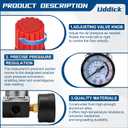 Air Compressor Pressure Regulator 1/4 "Pneumatic Expansion Valve, Pressure Control Valve With 180psi 12bar Connection (Three-way valve)