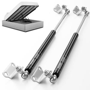 Vepagoo Gas Struts 25 Inch 150Lb/667N Shock with Brackets, RV Bed Storage Door Lift Kit, Heavy Duty Springs (fit 135lb-165lb lid), 2pcs (1pair)