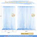 SiinvdaBZX 10FT x 10FT Tulle Backdrop Curtains, Baby Blue Sheer Tulle Wedding Drapes Photo Background Fabric Decor for Bridal Shower Birthday Party Baby Shower Reception Photo Shoot