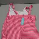 Aqua Eve Womens Tankini Tops Only Tummy Control Swim Tank Top Modest Swimsuit Top Bathing Suit Top No Bottom Pink White Striped M
