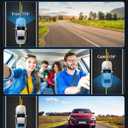 Dash Cam Front and Rear, 1080P Dash Camera for Cars, 3 Channel Car Camera Front Rear and Inside with 32GB Card, Loop Recording, Night Vision, HDR, 24Hr Parking, G-Sensor