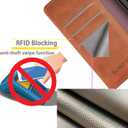 SUANPOT Compatible with iPhone 16 Pro Max 6.9" Wallet case with RFID Blocking Credit Card Holder,Flip Book PU Leather Protective Cover Women Men for Apple 16 Pro Max Phone case Light Brown