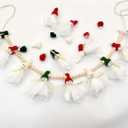 Christmas Green White Red Cute Snowman Xmas Bunting Garland Celebration Hanging Decorations for Holiday Christmas Party Supplies Home Fireplace Wall Window Decor (Green White Red Cute Snowman)