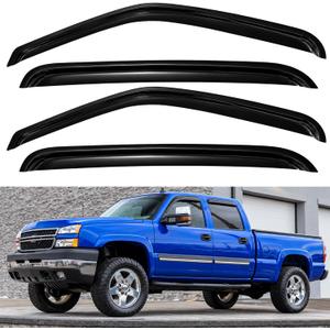 Window Visors Rain Guards fit 2001-2007 Silverado Sierra 1500 4PC