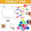 12 Set 30 oz Table Tennis Fish Bowl Carnival Game Favors, Plastic Ivy Bowls Goldfish Multicolor Balls for Table Tennis Carnival Game Party Activity