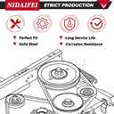 3 x 607525 Idler Pulley Replaces Hustler 607525 Pulley, Hustler 786848 Pulley for Hustler 36", 48", 54" TrimStar, 48", 54", 60" FasTrak, 48", 54", 60" FasTrak SDX, 48", 54" RD FasTrak Lawn Decks