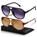 livho Trendy Polarized Aviator Sunglasses Women Men, Retro Sun Glasses for Women Men 2025, Oversized UV Protection Shades