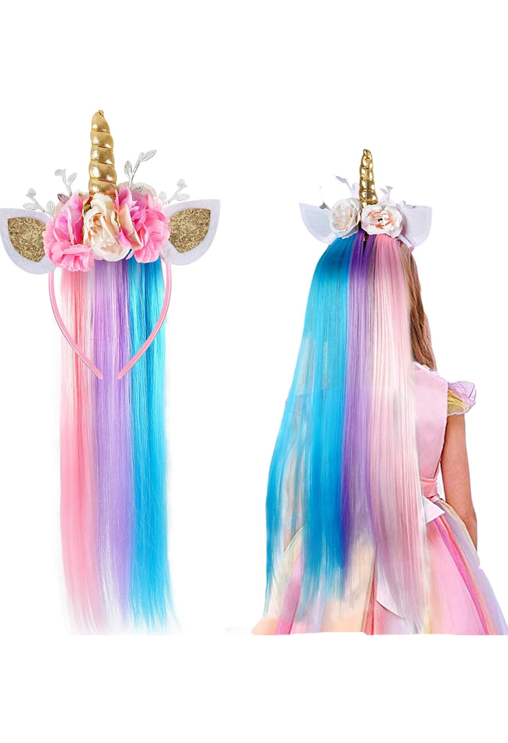 Lorfancy Unicorn Headband for Girls - Unicorn Costume Accessory for Birthday, Halloween & Party Supplies