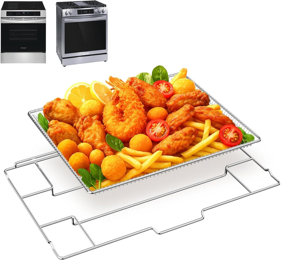 Air Fryer Basket for Oven, Oven Air Fryer Basket and Tray | Stainless Steel Air Fryer Basket and Tray for Frigidaire, Amana 30 Inch Gas Range Oven