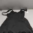 Womens Workout Tennis Dress with Built in Shorts and Bra Athletic Golf Activewear for Exercise (Black), XL