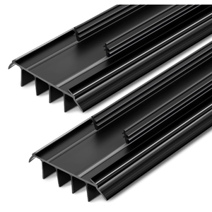 Pushglossy 2 Pcs Kerf Style Door Bottom Seal with Vinyl Fins, Black
36" Long 1 3/4" Wide Threshold Strip, Weatherstrip, Interior Exterior Door Sweep, Blocks Draft Dust Air, Energy Saving Seal