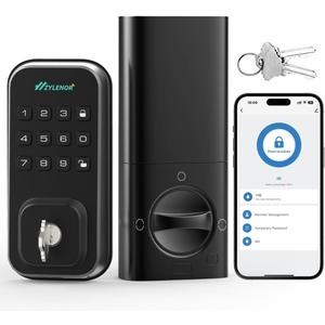 Zylenor Keyless Entry Door Lock, Smart Lock for Front Door with Digital Keypad, Built-in WiFi Deadbolt, App Remote Control with Easy Installation, Upgraded Battery Life