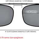 Eyekepper Metal Frame Rim Polarized Lens Clip On Sunglasses 54 * 34MM
