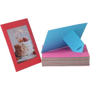 50 Pack Standing Paper Picture Frames 4x6,Cardboard Photo Frame with Easel,Paper Photo Frame Cards,Gallery Frames Bulk For Christmas New Year Birthday Classroom DIY Craft, Rainbow (10 Colors)