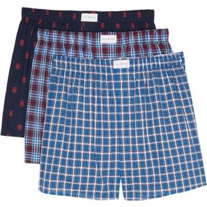 Tommy Hilfiger Men's Cotton Classic 3-Pack Woven Boxer, Different Pattern, XL