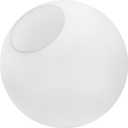 KoKo&Yukina 8 Inch Milk White Glass Globes Shade Frosted Replacement Glass Shades - 3.15" Fitter Opening - Lighting Fixture Replacement