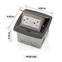Leviton Pop-Up Floor Box with 20 Amp, Tamper-Resistant Self-Test GFCI Outlet, Bronze, PFGF2-BZ