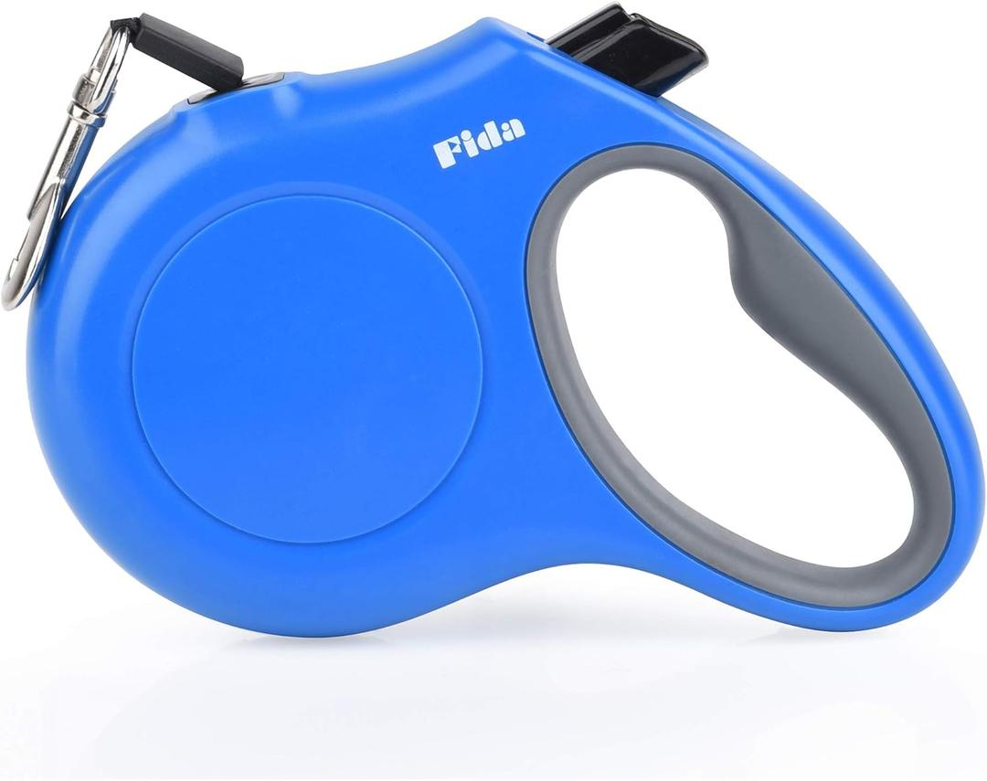 Fida Retractable Dog Leash, 16 ft Dog Walking Leash for Small Dogs up to 26lbs, Soft Grip, Tangle Free, Blue