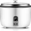 Commercial Rice Cooker, Large Capacity 30-Cup (UnCooked), 60-Cup (Cooked) with One Touch Operation and 12-Hour Keep Warm, Easy to Use and clean, 1600W, White