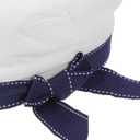 Embroidery Beret Hat with Bow-Knot Nautical Style Uniform Hats Captain Cap Yacht Boat Sailor for Women (Head Circumference 56-58 cm/22-22.8 inch) (White)