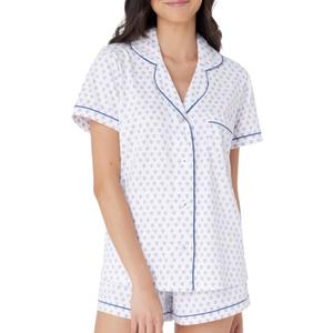 Womens Pajamas Set Trendy 2 Piece Button Down Monkey Shorts Set Y2k Roller Dupes Rabbit Long Sleeve Preppy Loungewear Pjs, Sweet Heart, M