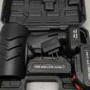 Leaf Blower with 21V*2 Pcs Batteries, 950000RPM Powerful Fan, High Variable Speed 200 MPH, Handheld Air Blower, Perfect for Car Drying, Patio Cleaning, Lawn Caring, Leaves Blowing (Black)