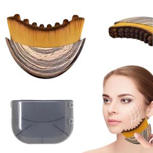ANGEO Lymphatic Contour Face Brush Soft Bristle Lymphatic Drainage Massager, Facial Sculpting Tool for Chin & Jawline, Gentle Lymphatic Face Brush for Daily Skincare & Spa Treatments