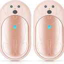 AI Hand Warmers Rechargeable 2 Pack, 6000mAh Electric Pocket Heater with 20H Heating, 3 Levels, Snap-On 2-in-1 Design, Winter Gift for Men & Women, Hiking, Hunting, Outdoor (Pink)
