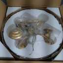 18" 4-Light Black Drum Chandelier for Dining Room