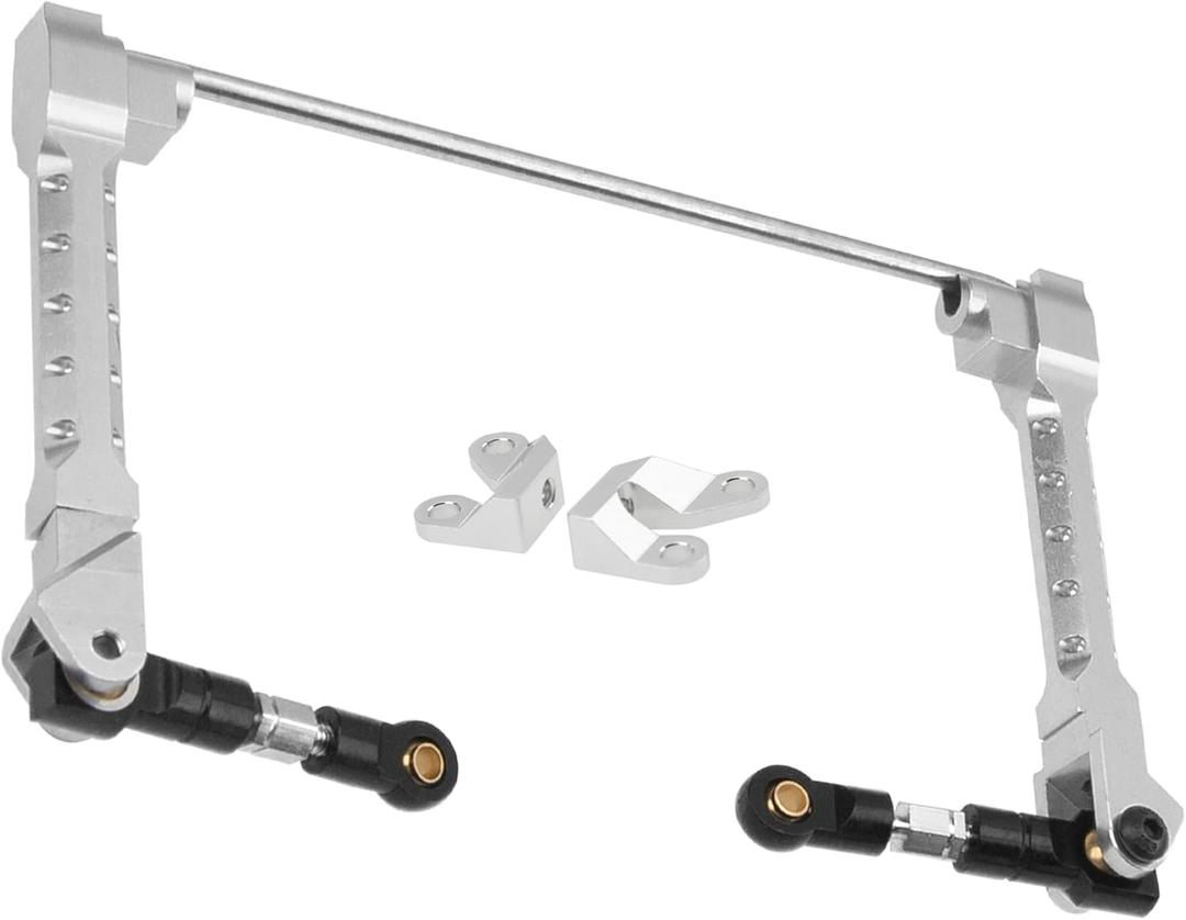 ShareGoo Alloy Rear Sway Bar RC Car Anti-Sway Bar Anti-Roll Mount Swaybar Compatible with Axial Wraith RR10 Bomber 1/10 RC Car (Silver)