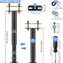 4 PCS Adjustable Height Bed Support Legs for Bed Frame/Bed Center Slat, Heavy Duty Metal Bed Frame Center Support Legs 10-16inch, Upgrade Under Bed Replacement Leg with Wider Base