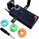 DRQG50-B Heat Cutting Ribbon Cutter, Electric Rope Cutter Thermal Supplies Portable with Screwdriver for Ribbon Braid Nylon Band Ropes Versatile Rope Ribbon Thermal Cutter with Fan