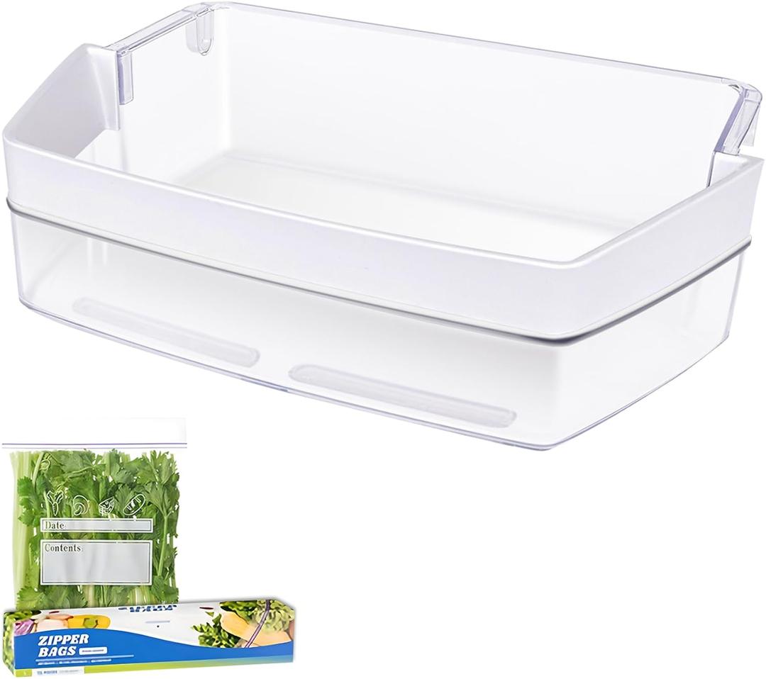 UPGRADED WR71X11044 Refrigerator Door Bin - Compatible with GE Refrigerators, Replaces WR71X11059, PS6011779, AP5656690, 2691847, EAP6011779 - Right Door Shelf Replacement Part